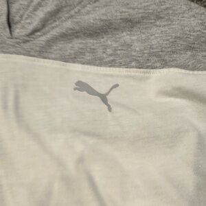 Puma Heather Gray and White Tee